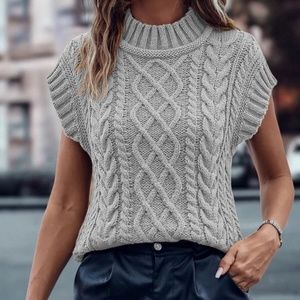 Cozy Mock Neck Knit Sweater Top